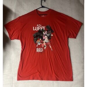 One Piece Film Red Luffy Hot Topic Shirt Mens Size XL